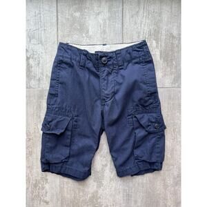 Gap Kids Toddler Boys Youth Cargo Shorts Navy Blue Casual Summer 7 Slim Utility